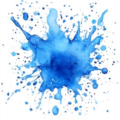 Fototapeta premium Abstract Blue Watercolor Splash: A vibrant explosion of color