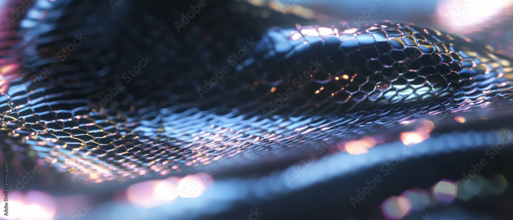 Poster detailed view of smooth and scaly snake skin texture under soft lighting