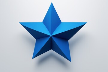Obraz premium a close up of a blue star on a white background