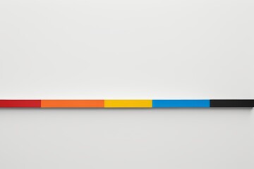 arafed pencil with a multi - colored strip of paper on a white surface