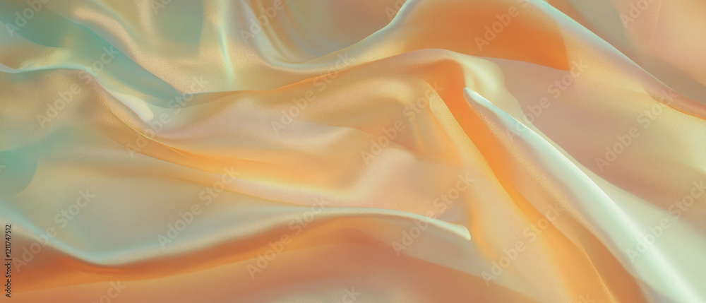 Poster soft and smooth texture of spun silk in gentle hues and delicate folds