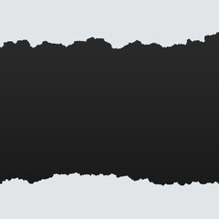 background of torn gray paper above and below and blank middle part