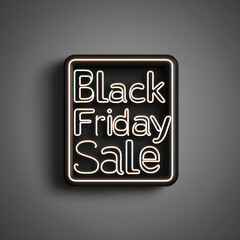 Black friday sale tag circle banner and background. AI generative.