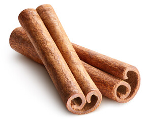 Cinnamon sticks isolated. Cinnamon sticks, isolated on white background Clipping Path