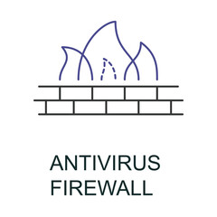 Antivirus Firewall Icon. Vector Icon Design