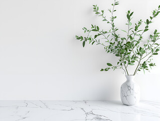 Zielone gałązki w dzbanku - minimalistyczna dekoracja naturalna © Henryk Guziak