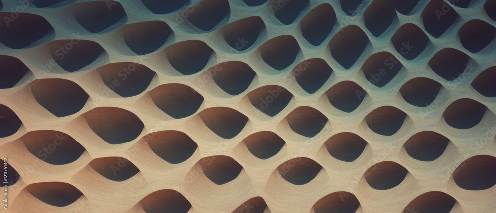 Poster Intricate tessellated patterns create a sense of movement and depth in textured surfaces