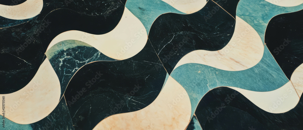 Poster Exploring the dynamic allure of tessellated patterns in intricate floor designs