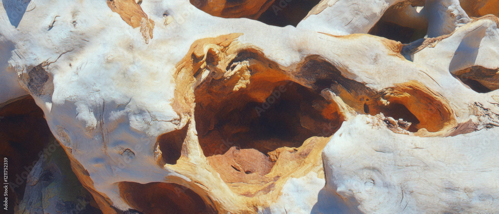 Aufkleber intricate patterns of tree bark showcasing rough texture and organic beauty