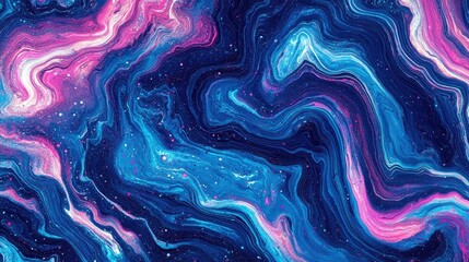 Abstract neon liquid wavy background. Liquid art, marbling texture