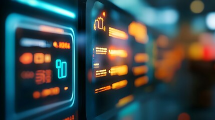 Futuristic Cashless Shopping Mall with Holographic Payment Solutions and QR Code Scanning Stations