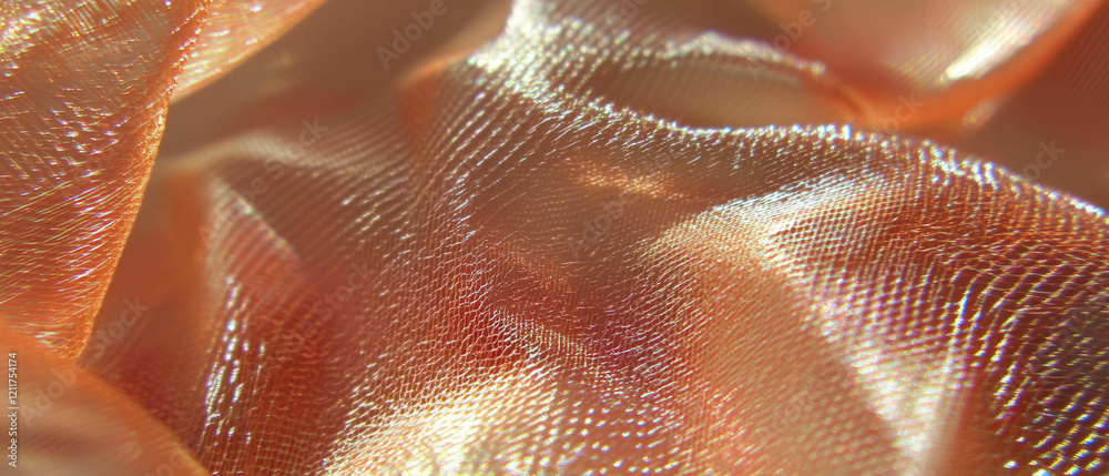 Poster delicate woven ribbons showcasing intricate textures and vibrant patterns in soft hues