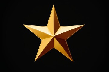 Fototapeta premium there is a gold star on a black background