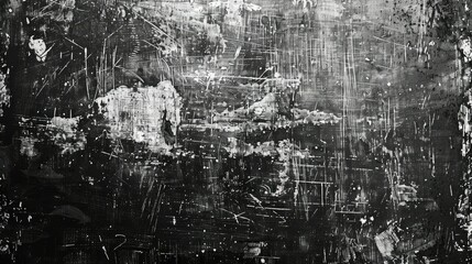 Abstract monochrome texture with scratches and paint remnants, evoking a sense of depth.