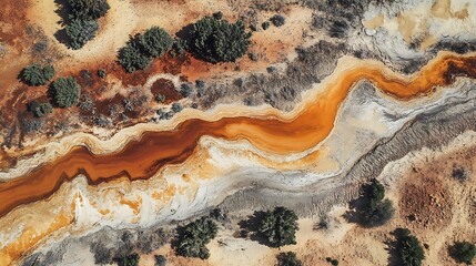 Fototapeta premium Abstract flowing patterns resembling liquid paint