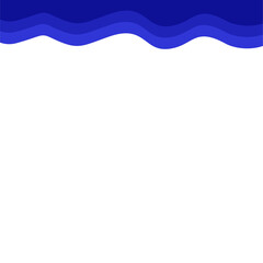 Abstract Dark Blue Top Page Border