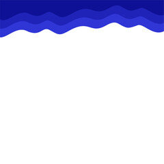 Abstract Dark Blue Top Page Border