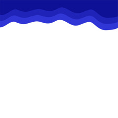 Abstract Dark Blue Top Page Border