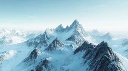 Obraz premium Majestic mountains under clear skies