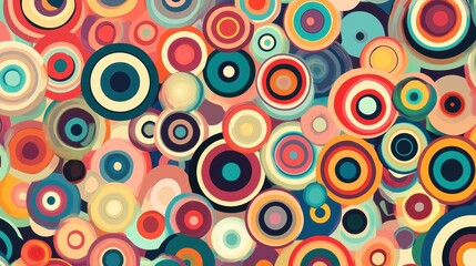 Colorful Abstract Circle Pattern Background