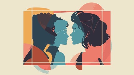 Modern Family Design - Flat Vector Illustration