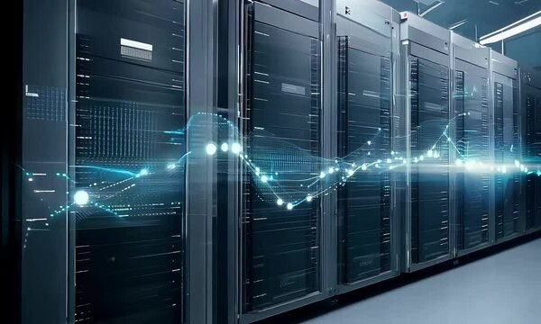 network data communication server room racks