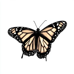 Fototapeta premium Elegant Monarch Butterfly Illustration