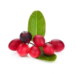 Carissa carandas Linn or Bengal currants, fruits isolated on transparen png.