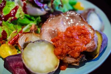 野菜と肉のワンプレート