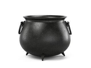 Witch cauldron isolated on white - 3d illustration