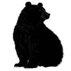 Obraz premium Majestic black bear silhouette.