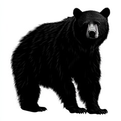 Fototapeta premium Majestic black bear illustration.