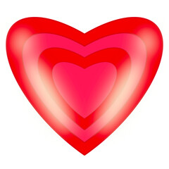 red heart isolated