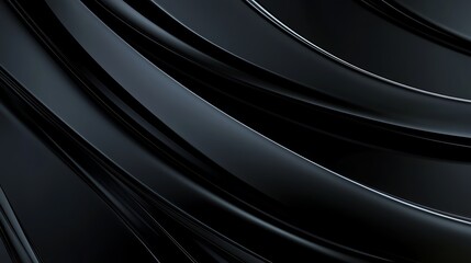 Black and Smooth Abstract Hexagonal Background for Sleek and Modern Design Applications