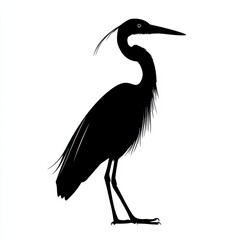 Elegant Heron Silhouette