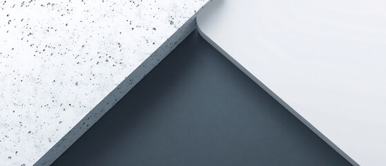 Abstract Gray White Textured Panels Subtle Light. AI Generated