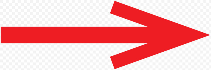 Fototapeta premium Horizontal long Red straight arrow icon. Eps 10.