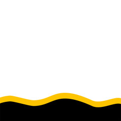 Black And Gold Wavy Footer
