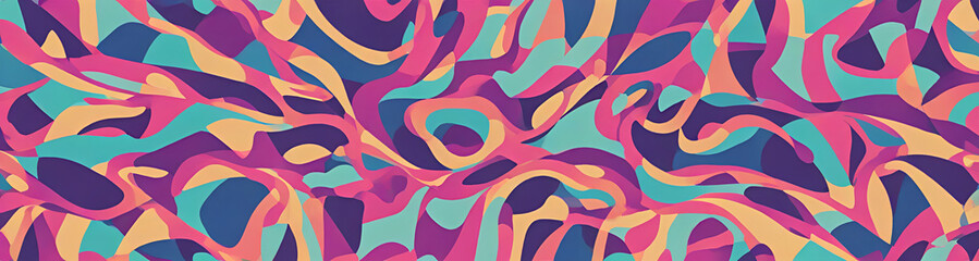 illustrazione sfondo con elementi astratti e motivi geometrici a tema surreale