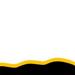 Black And Gold Wavy Footer
