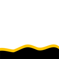Black And Gold Wavy Footer