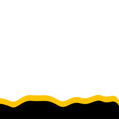 Black And Gold Wavy Footer