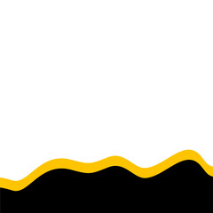 Black And Gold Wavy Footer