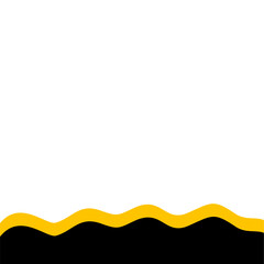 Black And Gold Wavy Footer