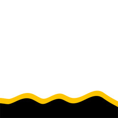 Black And Gold Wavy Footer