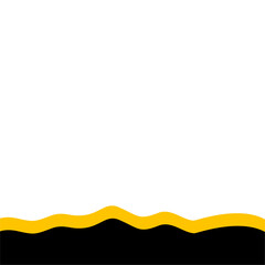 Black And Gold Wavy Footer