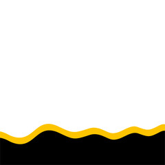 Black And Gold Wavy Footer