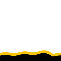 Black And Gold Wavy Footer