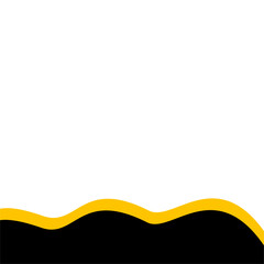 Black And Gold Wavy Footer