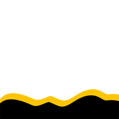 Black And Gold Wavy Footer